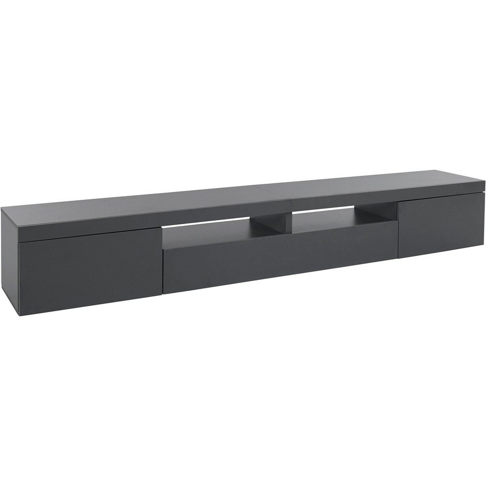 Mobile porta tv 2 ante con un'anta 240 240x40x35cm - SOLSTICE Colore: antracite opaco