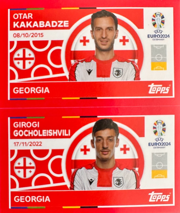 (647) N. GEO4-5 Kakabadze / Gocholeishvili Georgia  - Euro 2024 Swiss Topps
