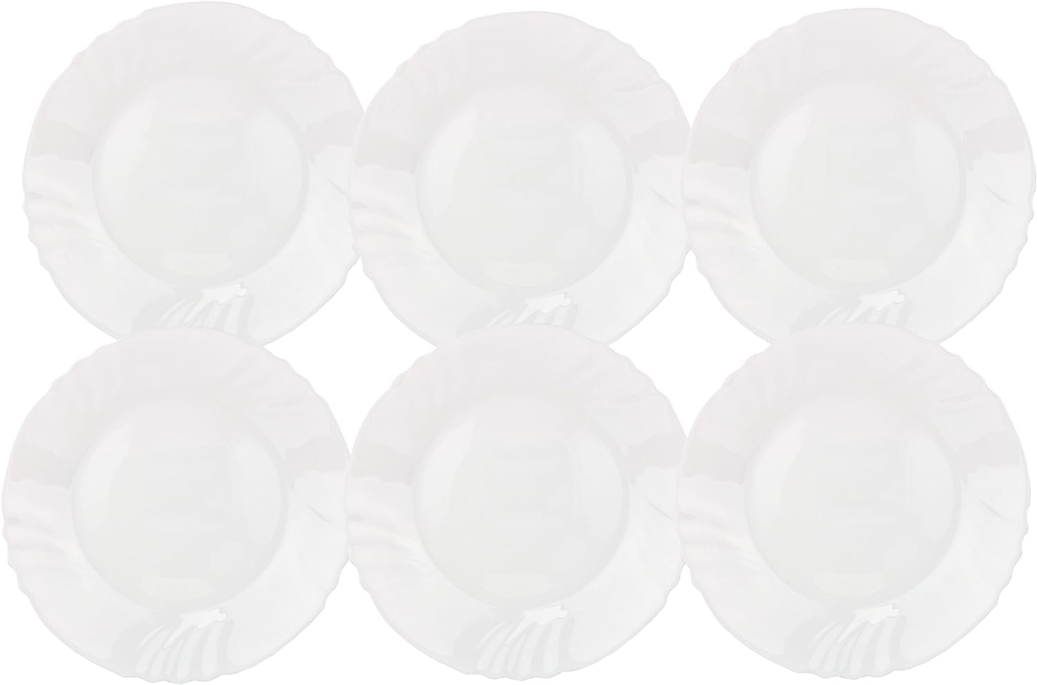 Set 6 Piatti frutta COLAZIONE dessert bormioli ebro cm20 arcopal bianco non si s