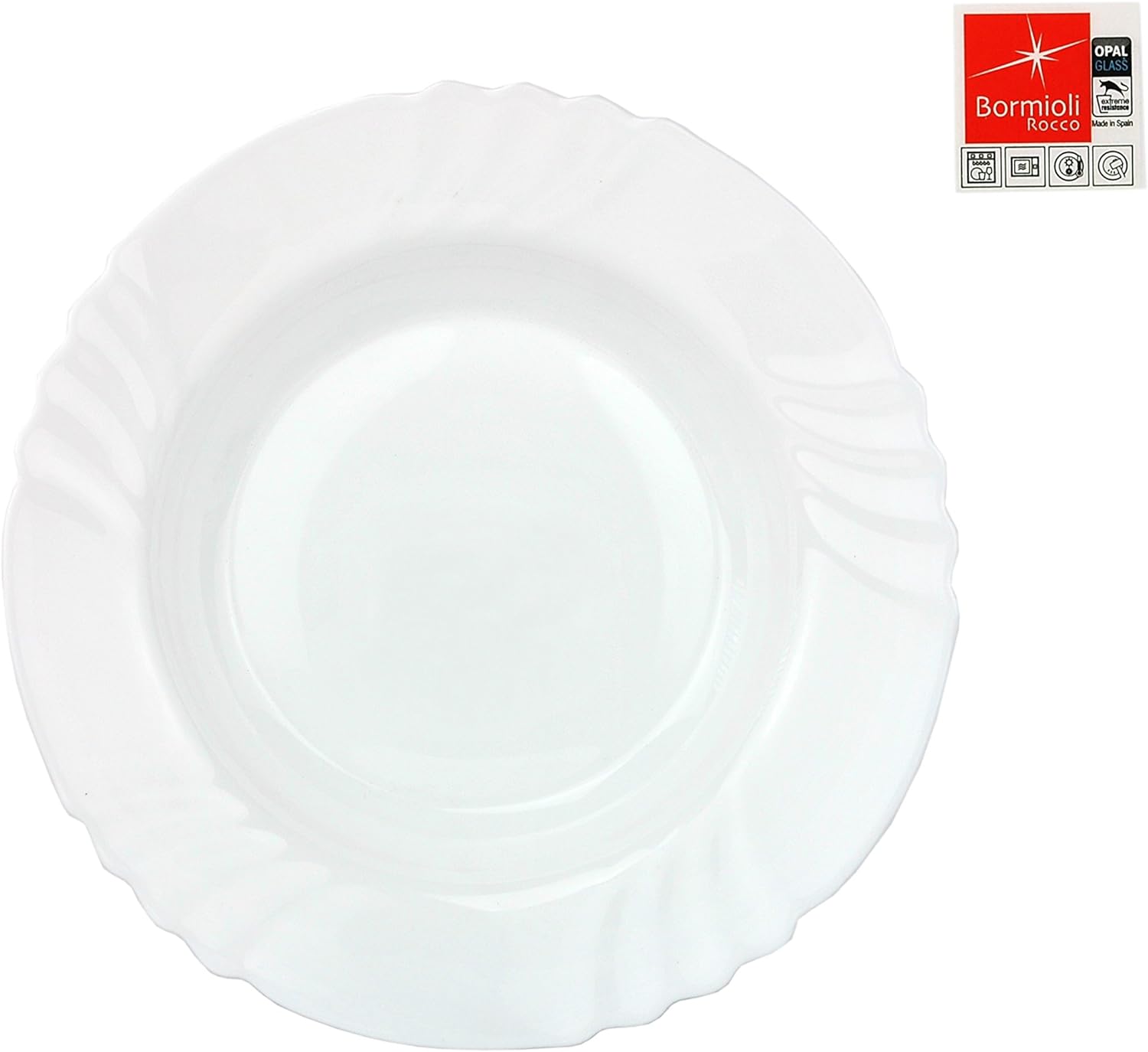Set 6 Piatti frutta COLAZIONE dessert bormioli ebro cm20 arcopal bianco non si s