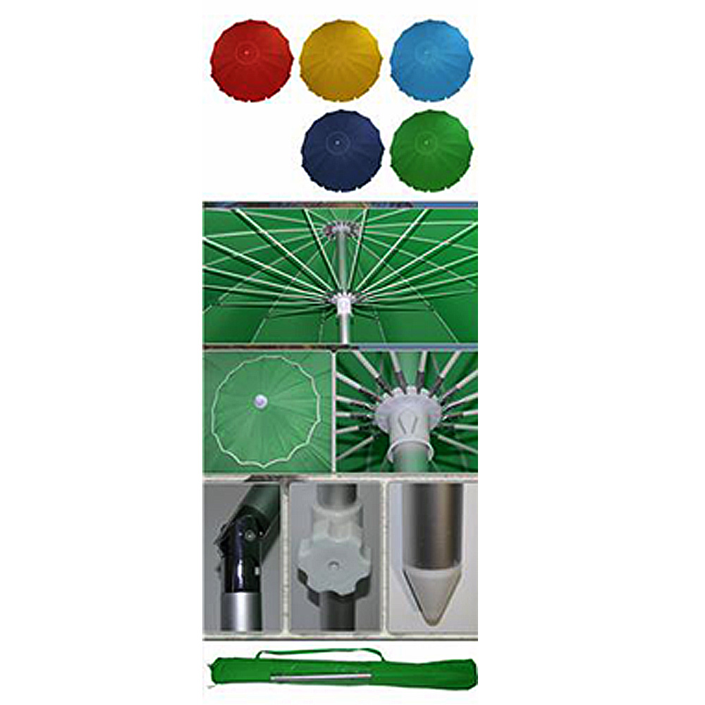 Ombrellone Grande da spiaggia con snodo cm 240 antivento per piscina giardino te