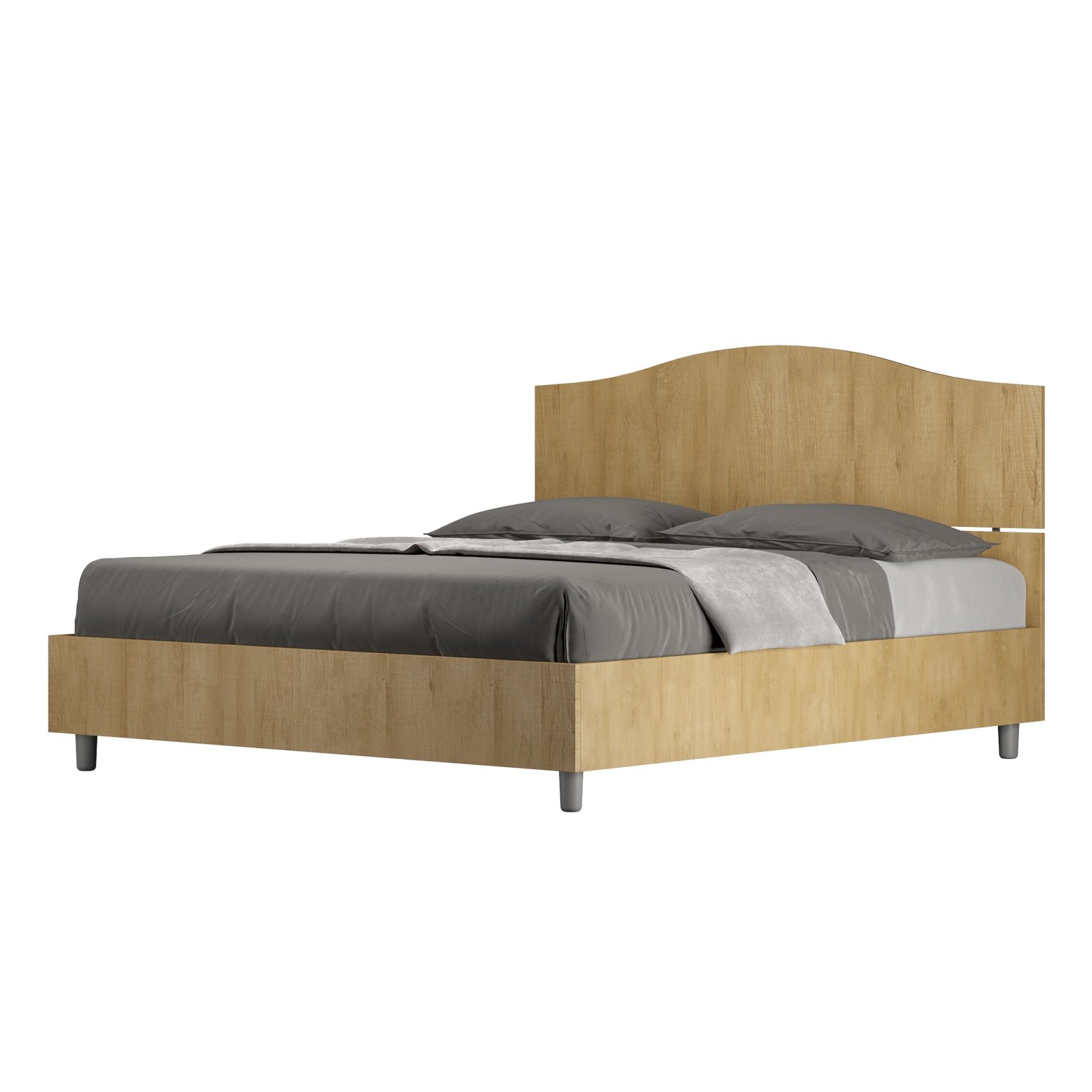 Letto Matrimoniale - DORES Dimensione Rete: 160x190, Colore: Quercia Natura, Tipologia Letto: Alzata Doppia
