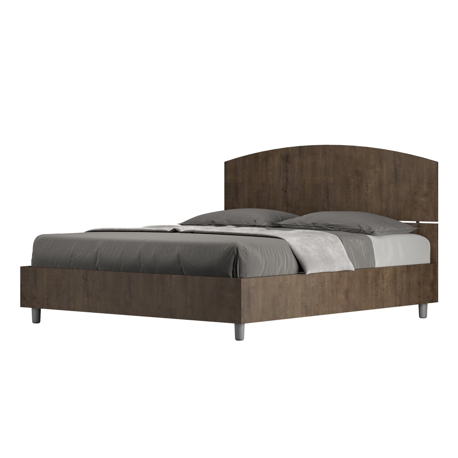 Letto Matrimoniale - DORA Colore: Noce, Dimensione Rete: 160x190, Tipologia Letto: Con Rete