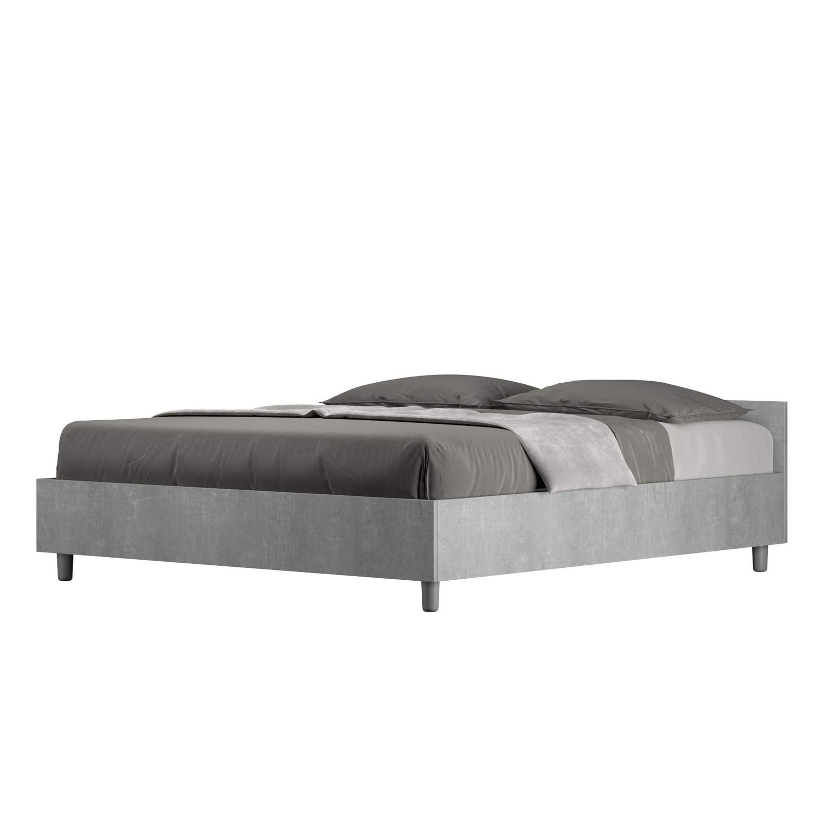 Letto Matrimoniale - NUAMO Dimensione Rete: 160x190, Tipologia Letto: Alzata Doppia, Colore: Grigio