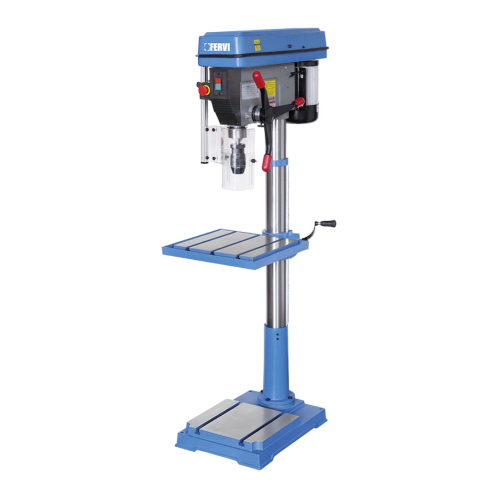 FERVI 0754/230V Trapano a colonna da pavimento con trasmissione a cinghia 230V
