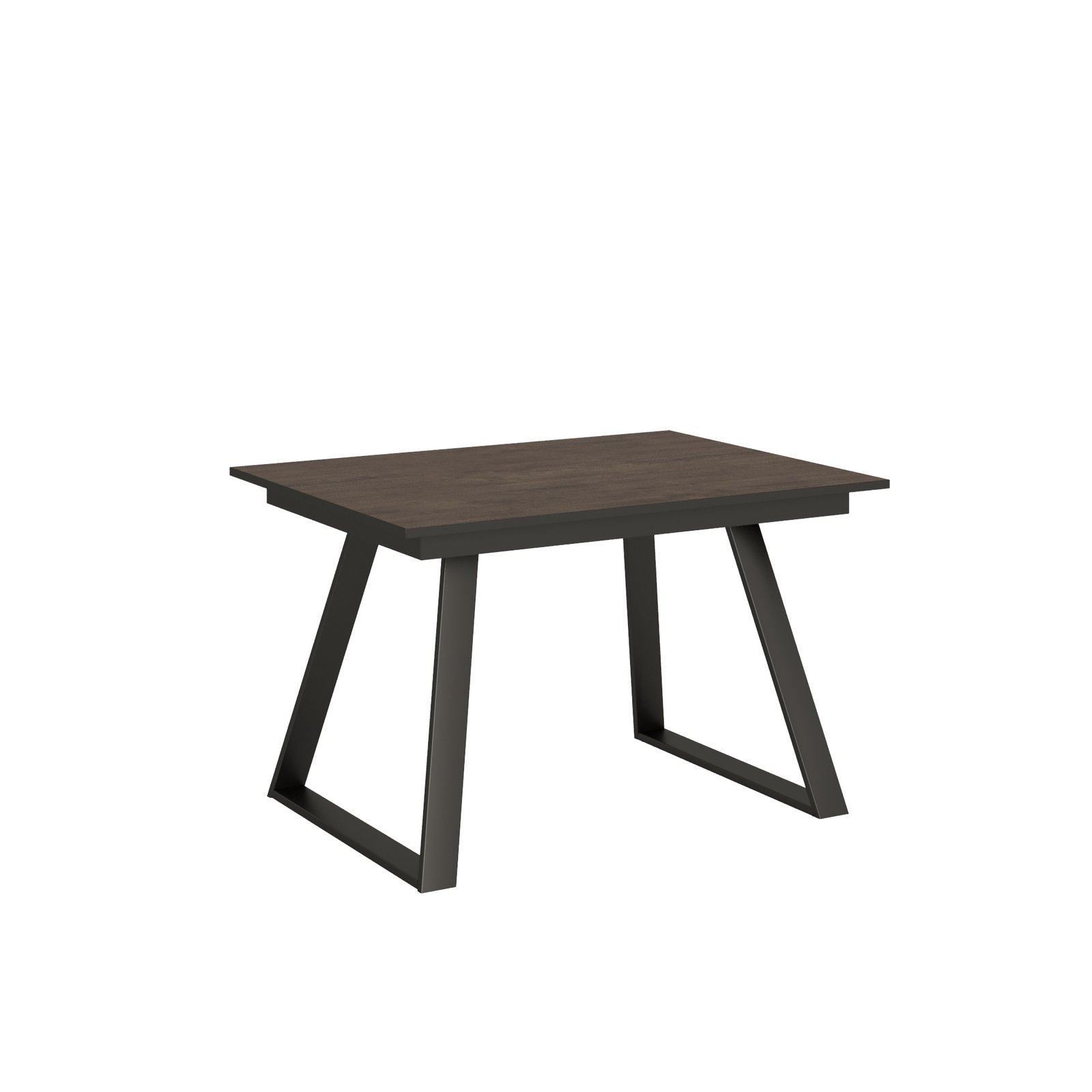 Tavolo Allungabile - BERNADETTE Telaio: Antracite, Dimensioni: 90x120/180, Colore: Noce