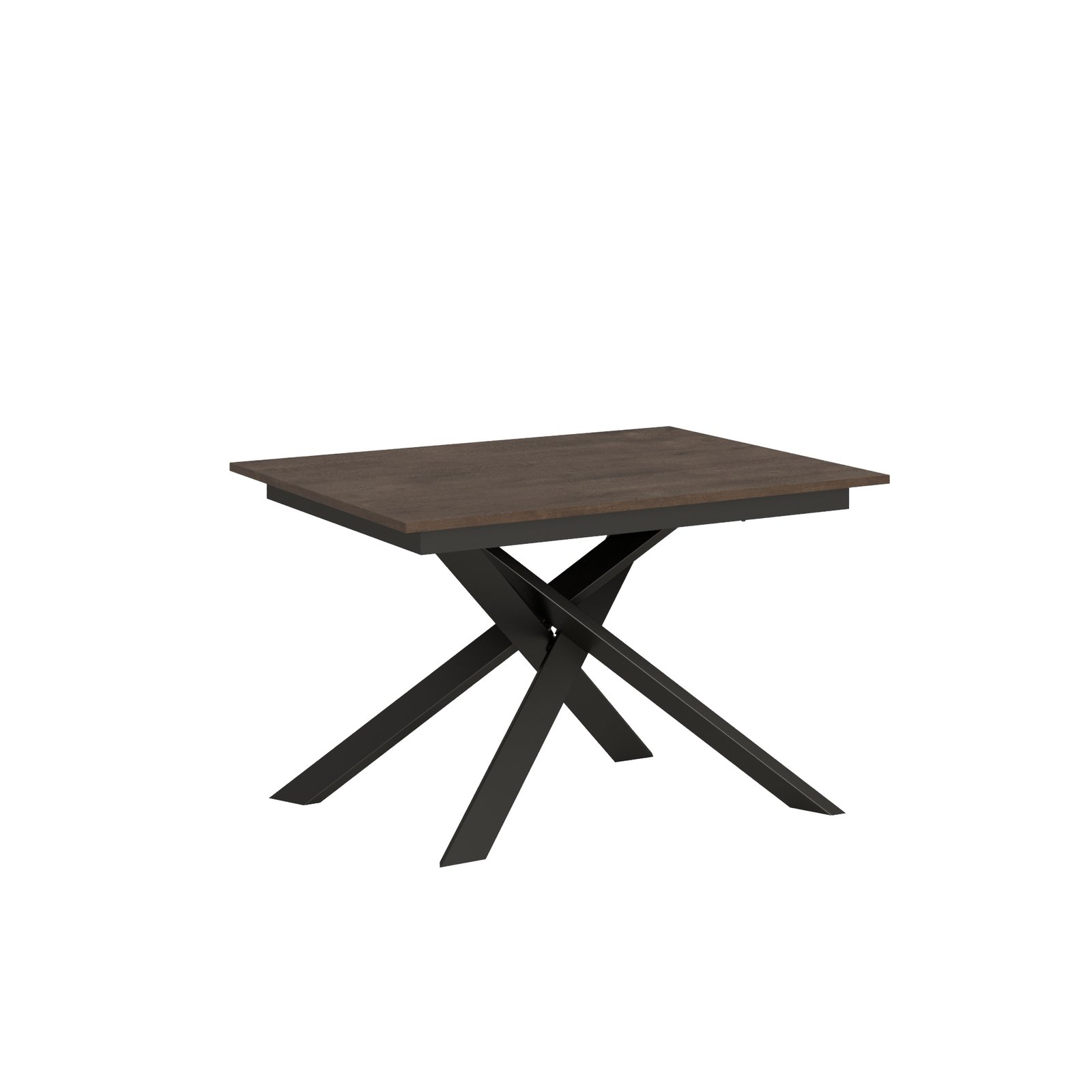 Tavolo Allungabile - GANTY Dimensioni: 90x120/180, Colore: Noce, Bordo: In tinta, Telaio: Antracite