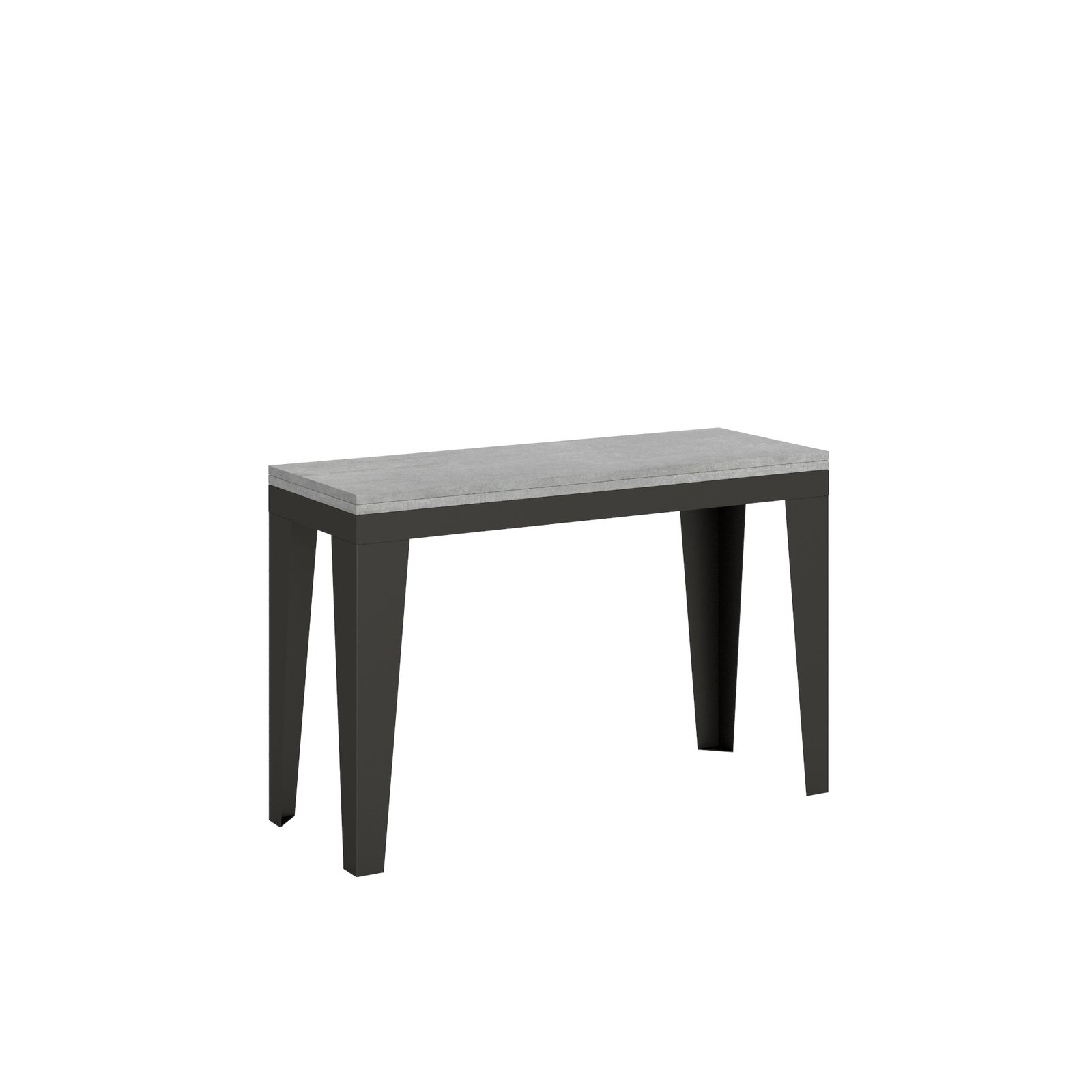 Tavolo Apribile a Libro - FLAME DOUBLE Colore: Cemento, Dimensioni: 45x120/78
