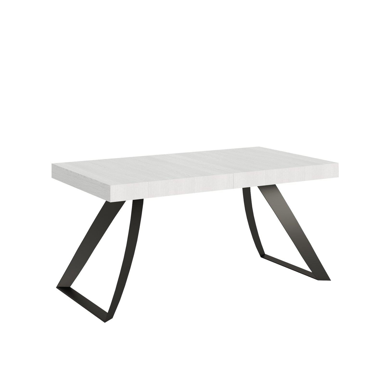 Tavolo da pranzo Allungabile - PROXY Dimensioni: 90x160/420, Colore: Bianco Frassino, Bordo: In tinta