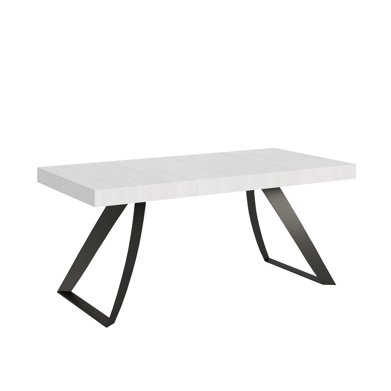 Tavolo da pranzo Allungabile - PROXY Colore: Bianco Frassino, Bordo: In tinta, Dimensioni: 90x180/284