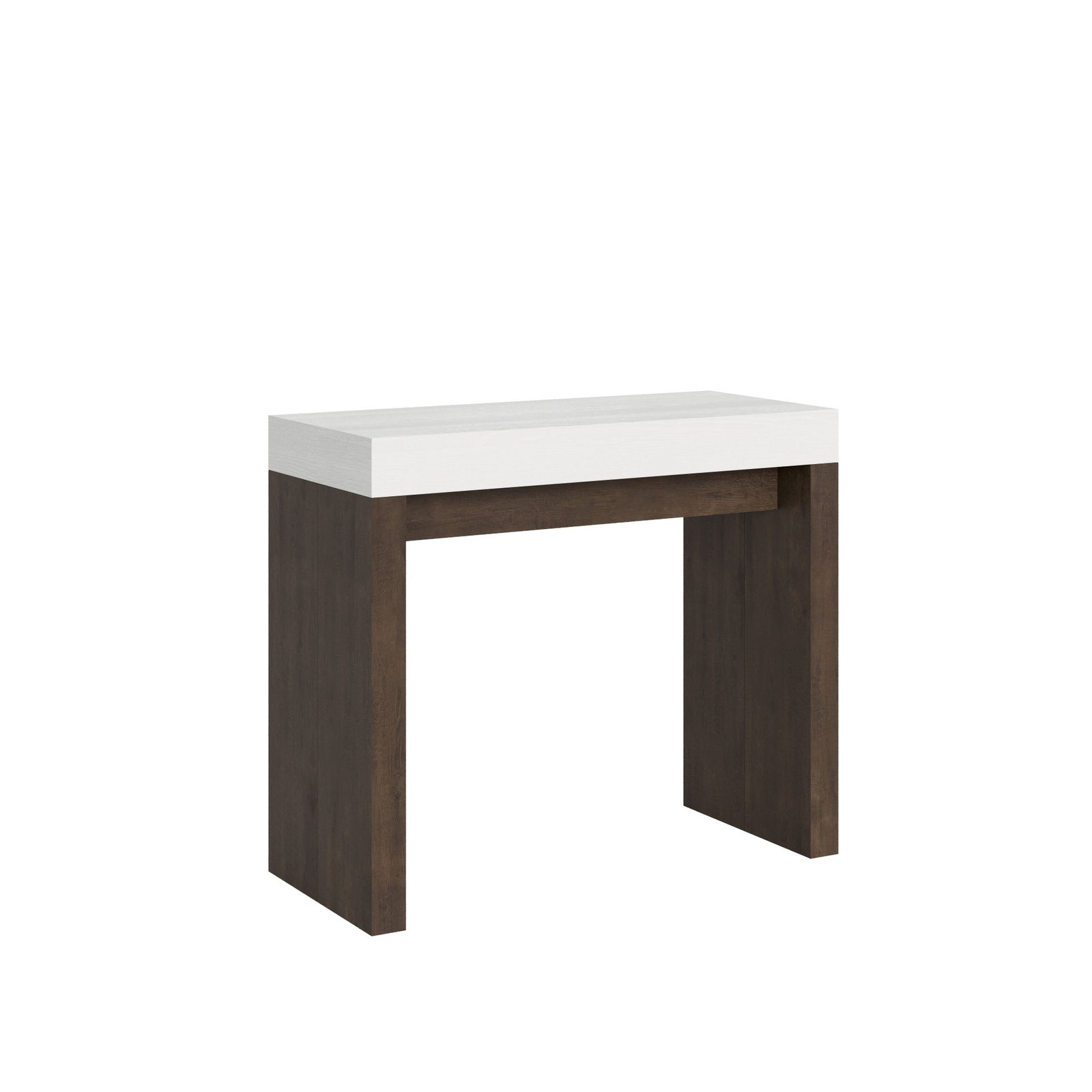 Consolle allungabile - ROXELL MIX Dimensioni: 90x40/196, Colore: Bianco Frassino-Noce