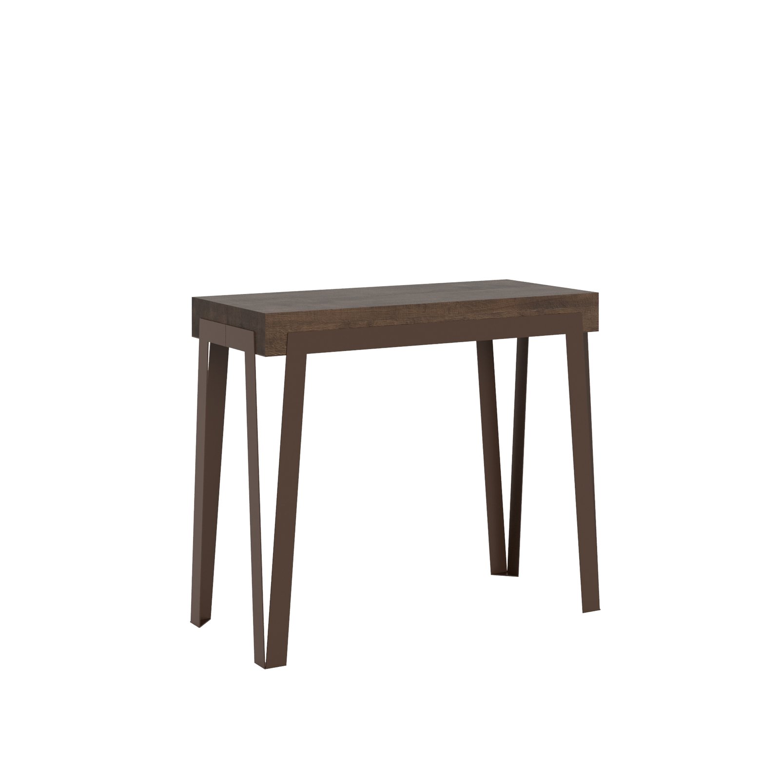 Consolle allungabile - RIO Dimensioni: 90x40/300, Colore: Noce, Telaio: Ruggine