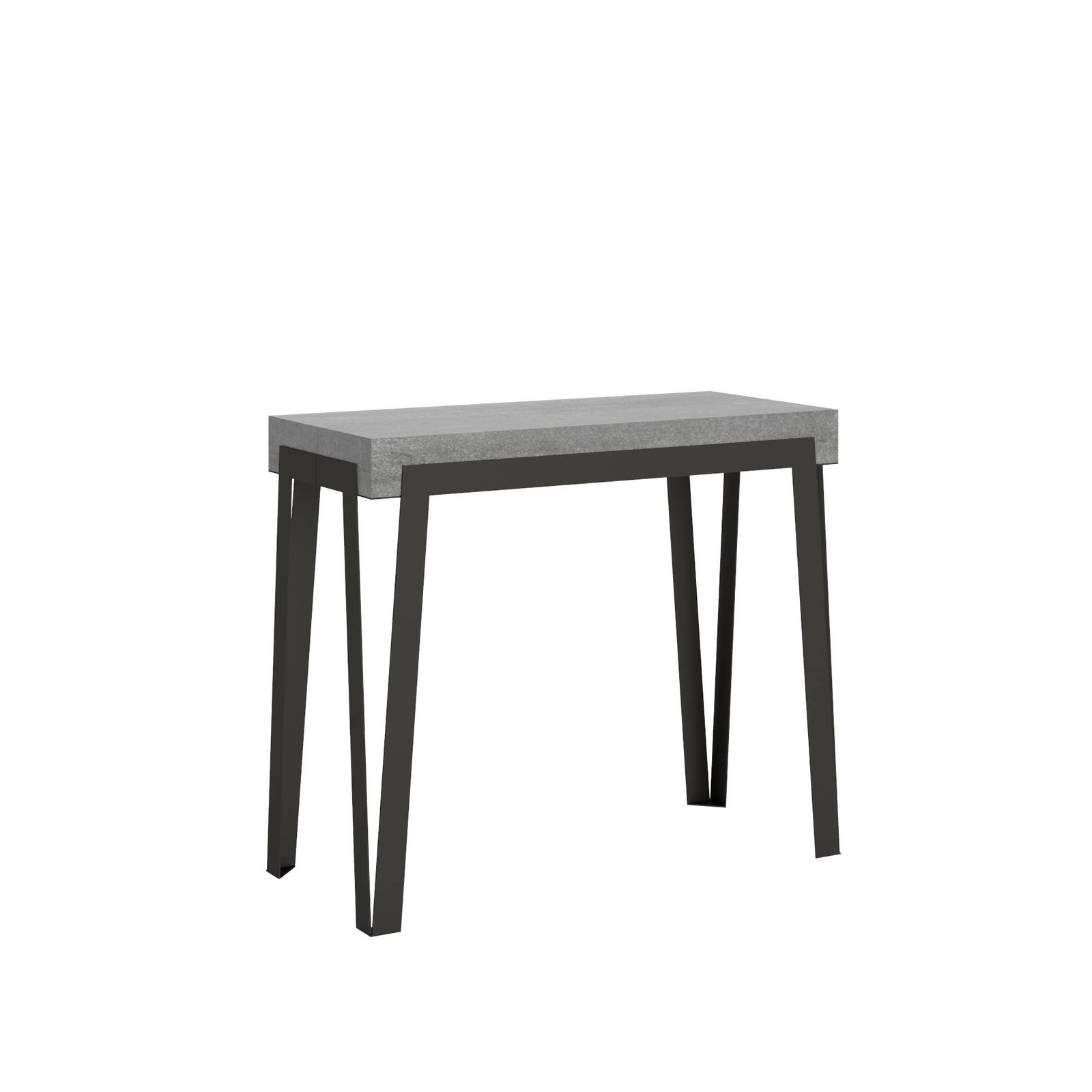 Consolle allungabile - RIO Dimensioni: 90x40/300, Colore: Cemento, Telaio: Antracite