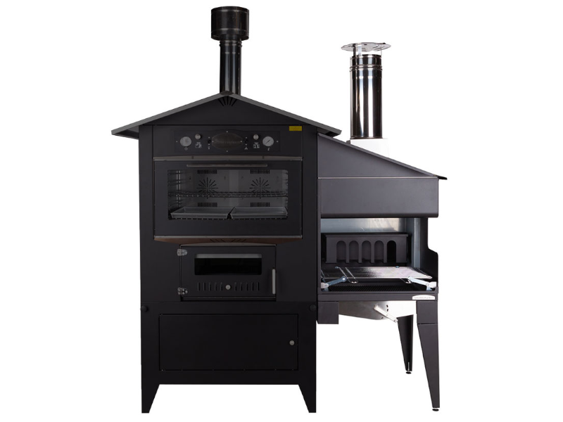 Supplemento tetto inox e griglia inox per barbecue FalA~² Rossofuoco - Tetto inox