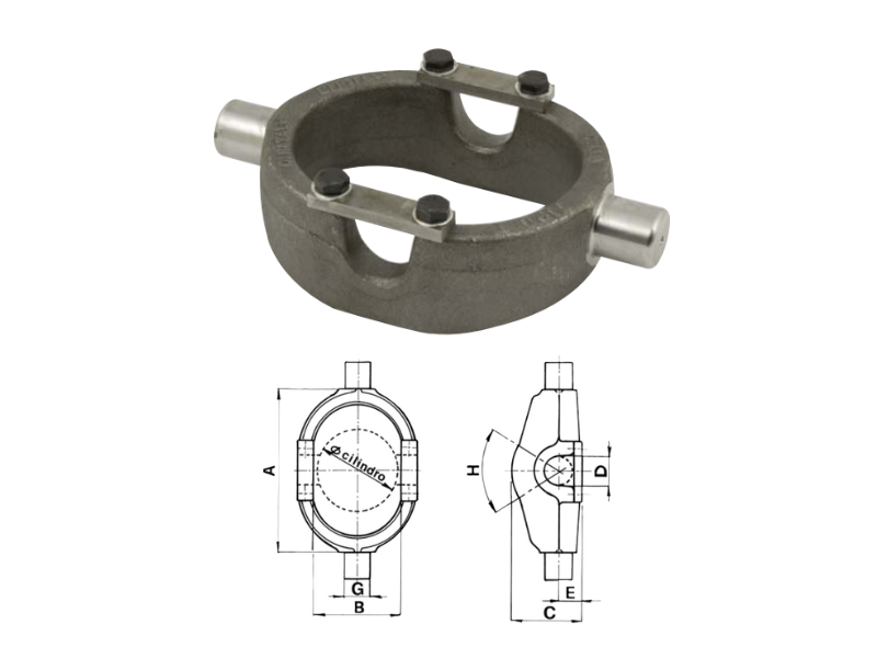 Image of Gondole trilaterali per cilindri acciaio stampato UNI Fe.50 Cermag - 60745