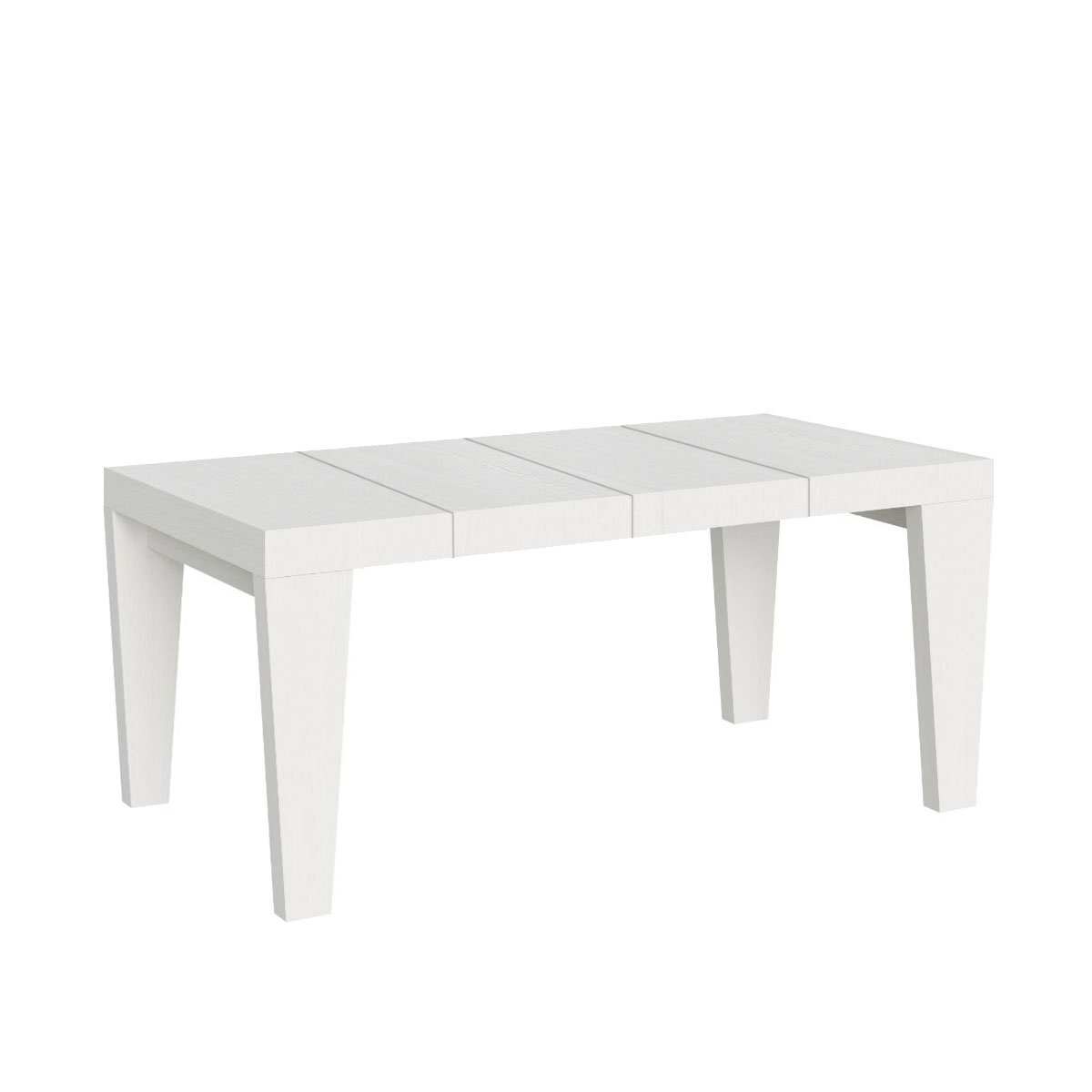 Tavolo da pranzo Allungabile - SPIMBO PREMIUM Dimensioni: 90x90/246, Colore: Bianco Frassino