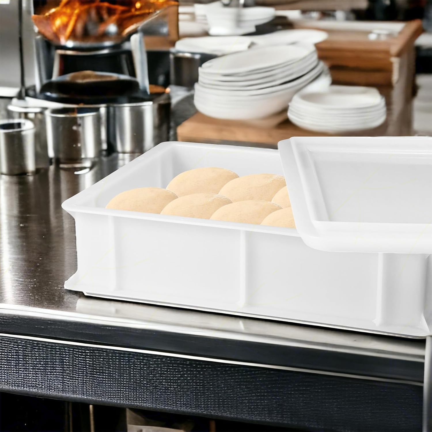 Cassetta porta impasto Lievitazione per PIZZA PANE  cm 60x40 vaschetta da frigo