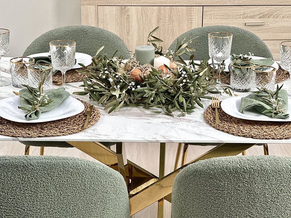 Tavolo Pranzo Rettangolare Piano in Vetro Gambe Incrociate Acciaio 190x60 MORGAN - Foto 24 di 44
