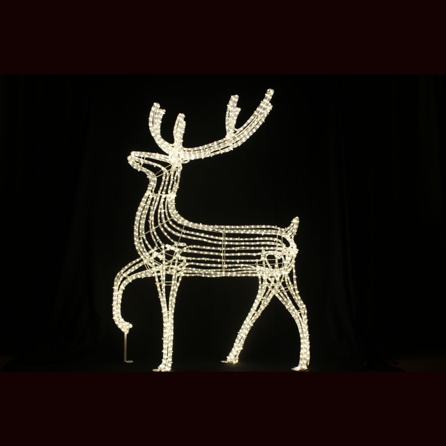 Renna 150 cm con tubo led bianco caldo, 220-240v uso esterno