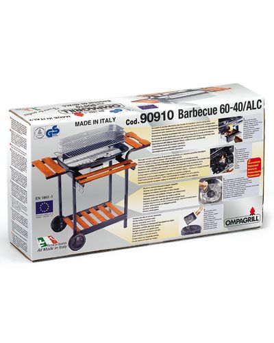 Image of Barbecue a carbonella c/ripiani 60-40/alc in acciaio