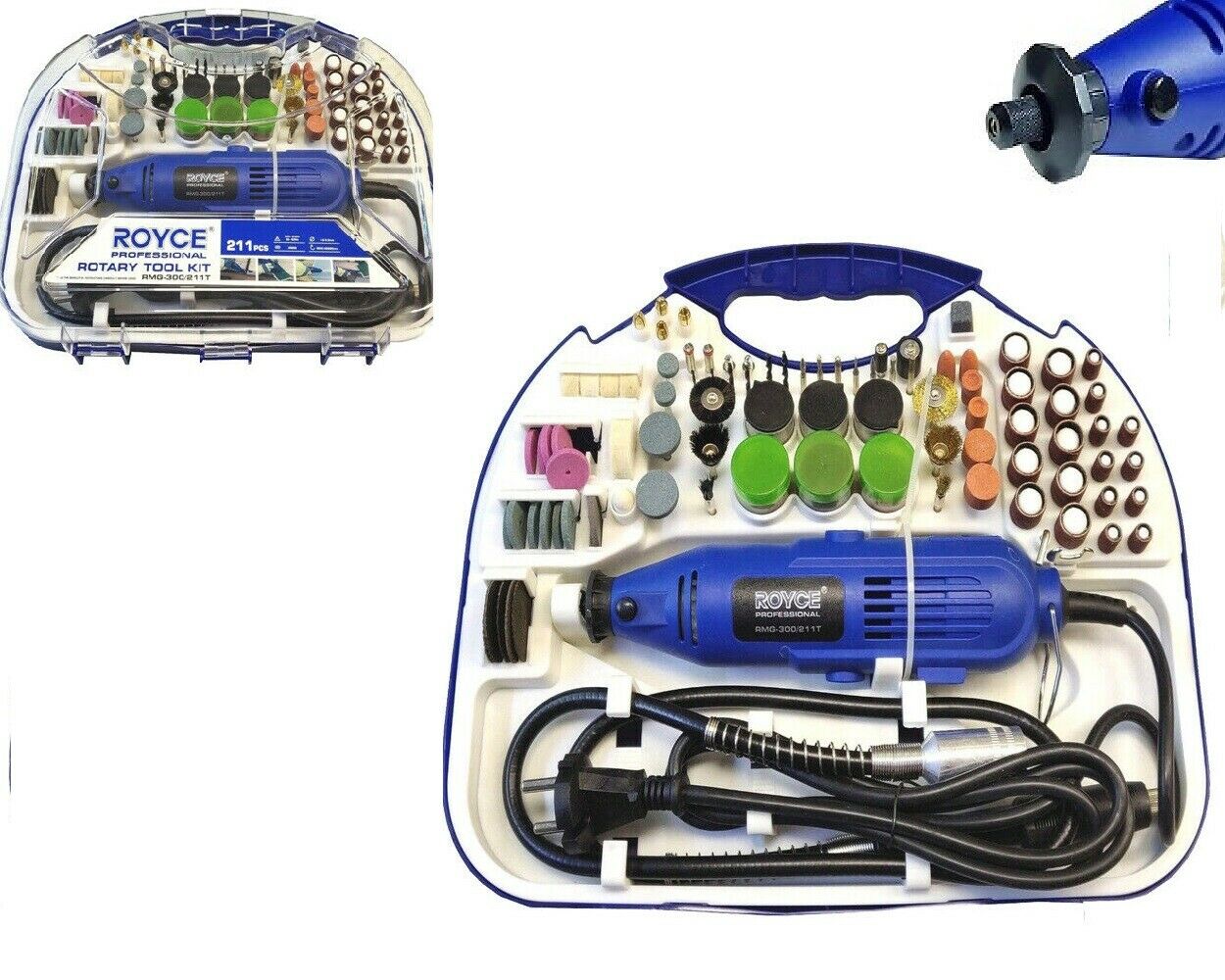 Image of MINI SMERIGLIATRICE TRAPANO DRIMMEL 300W 211 FRESA ACCESSORI DI PRECISIONE
