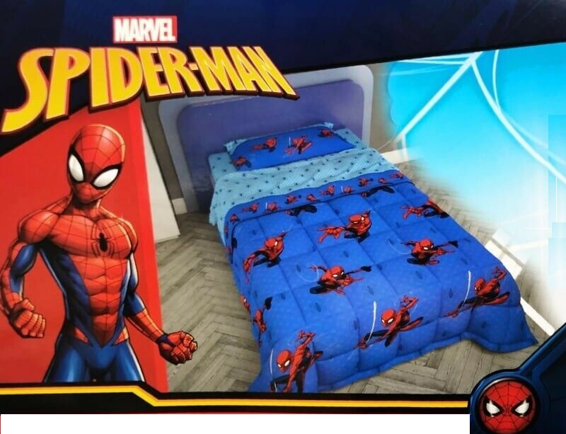 Image of Piumone Spiderman Trapunta invernale per letto singolo morbida soffice una piazza