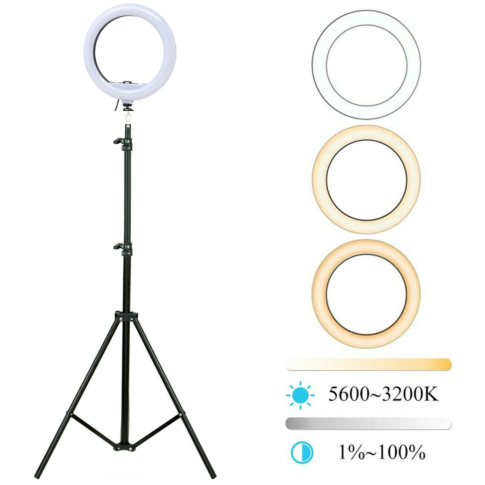 Image of Luce Led ad Anello 30cm per Smartphone RING FILL LIGHT professionale con treppiede 190cm