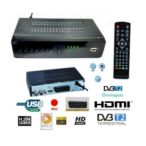 Image of DECODER 999 RICEVITORE DIGITALE TERRESTRE DVB-T2 TV USB SCART HDMI TELECOMANDO