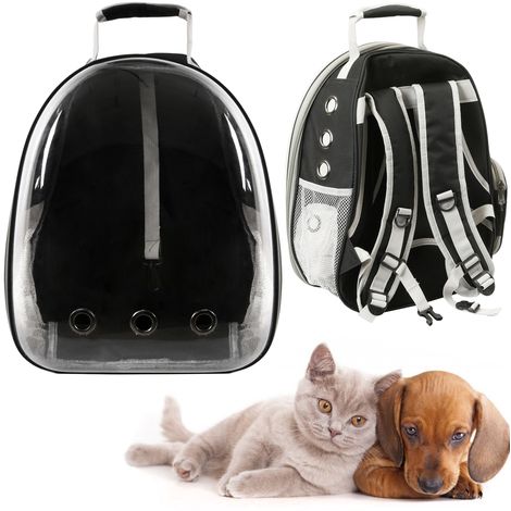 Image of Zaino Trasportino in plastica rigida per trasporto di animali domestici cani e gatti Borsa Da Viaggio
