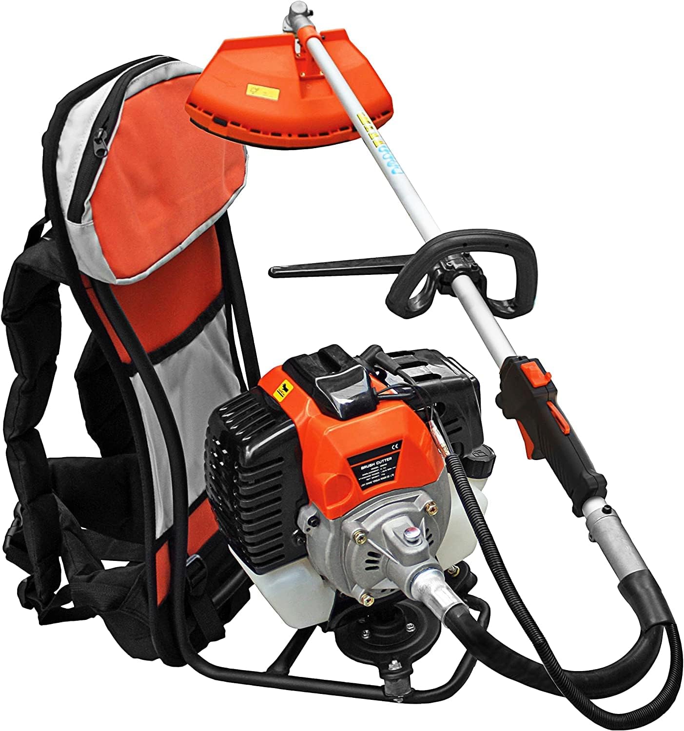 Image of TAGLIAERBA DECESPUGLIATORE a SCOPPIO 52cc a ZAINO A SPALLA GIARDINAGGIO, ALIMENTATO con CARBURANTE MISCELA 2%