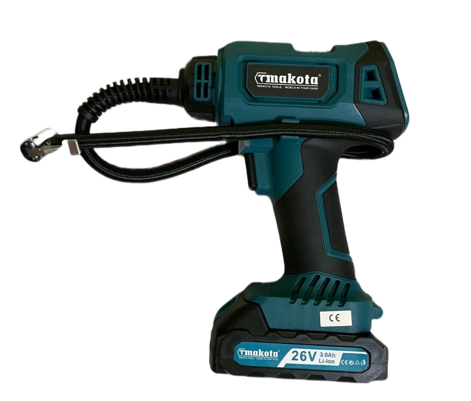 Image of COMPRESSORE ARIA BATTERIA 26V PORTATILE RICARICABILE PER AUTO MOTO 1 BATTERIA