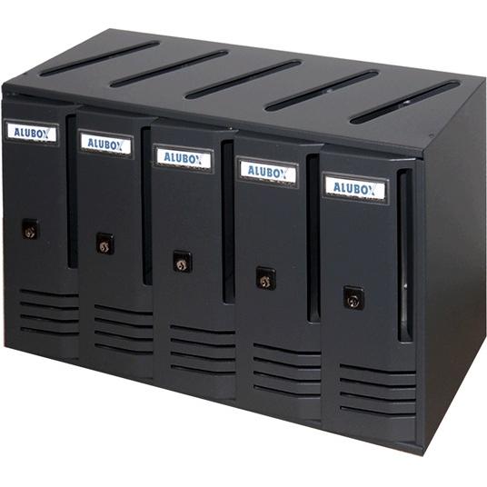CASSETTA POSTALE CASELLARI BLOCCHIERE 5 elementi colore NERO GHISA Alubox