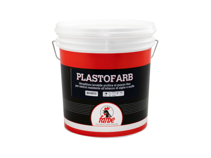 Image of Idropittura lavabile Plastofarb acrilica al quarzo resistente esterni 5lt 14lt - 5 Lt