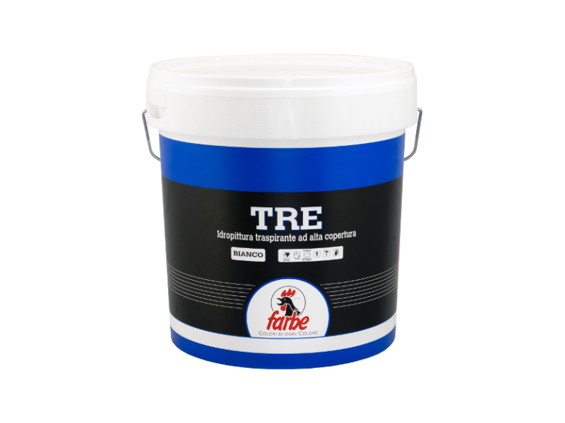 Image of Idropittura traspirante Tre per interni alta copertura finitura opaca bianco - 14 Lt