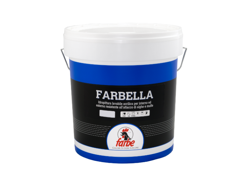 Image of Idropittura Farbella bianca acrilica lavabile anti-muffa e alghe Farbe - 14 Lt