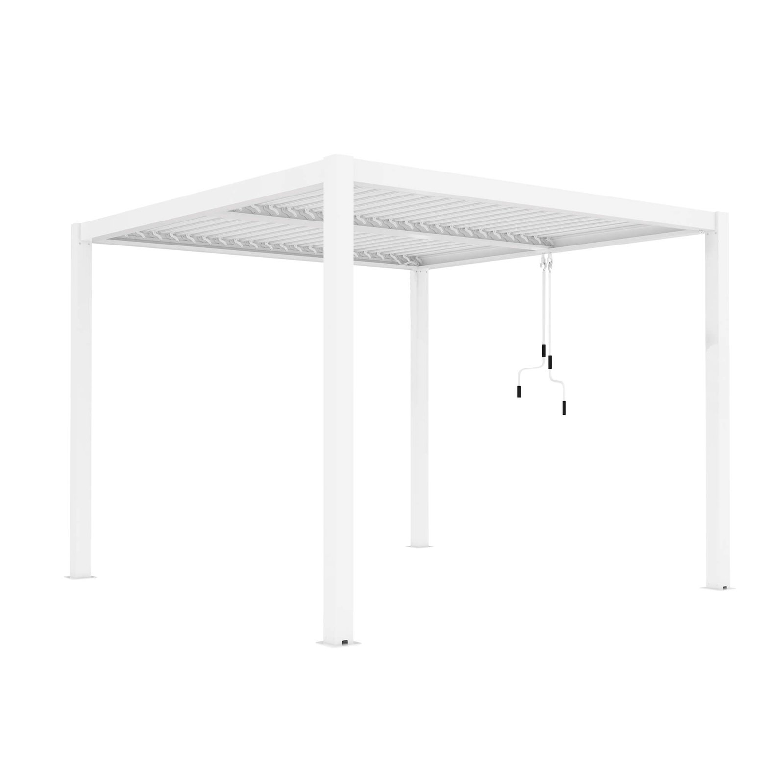 Pergola bioclimatica in alluminio - TONY Dimensioni: 4X4, Colore: Bianco
