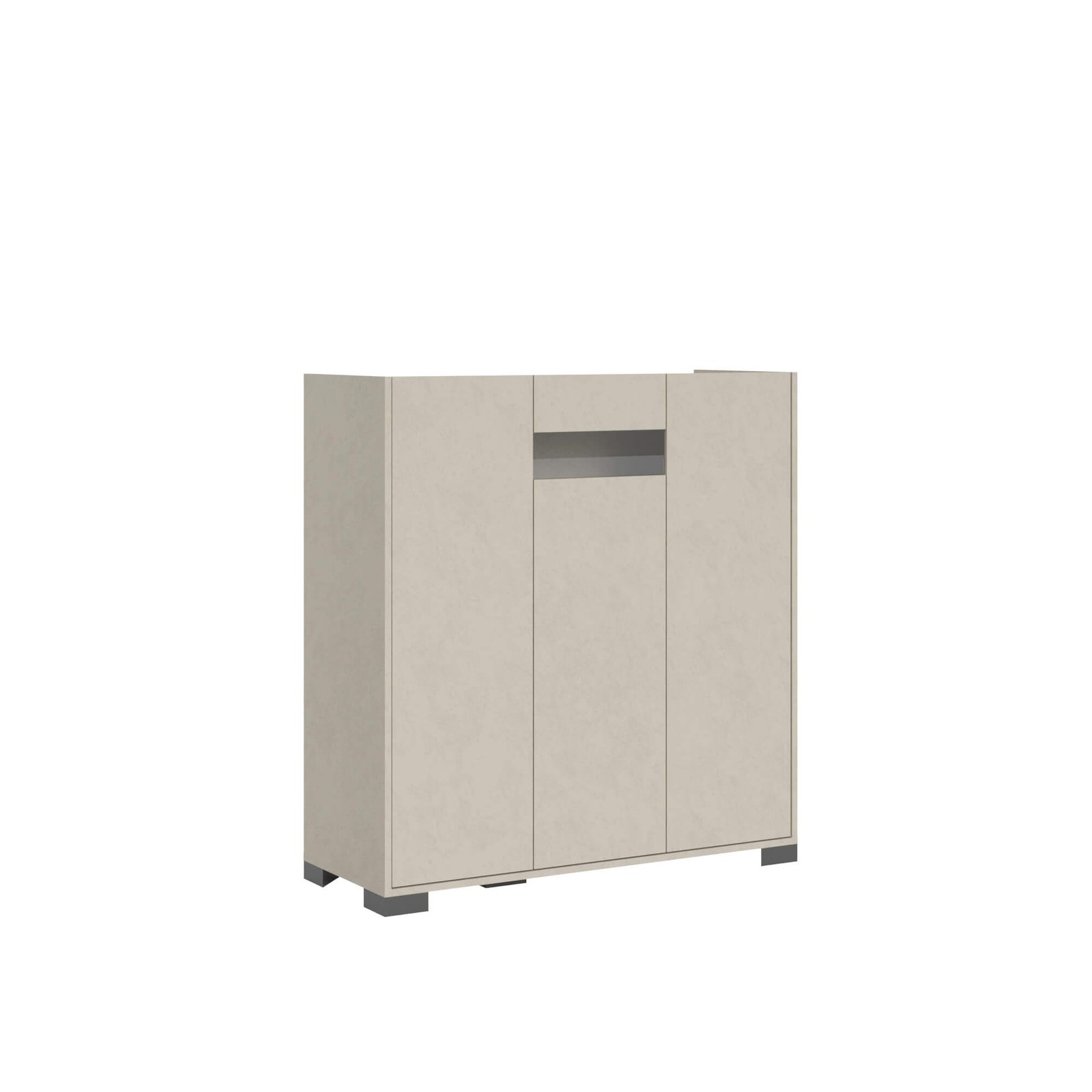 Credenza alta 3 ante 100x35x110 cm - RIFLESSO Dimensioni: L.103 P.35 H.110 cm, Colore: Cashmere