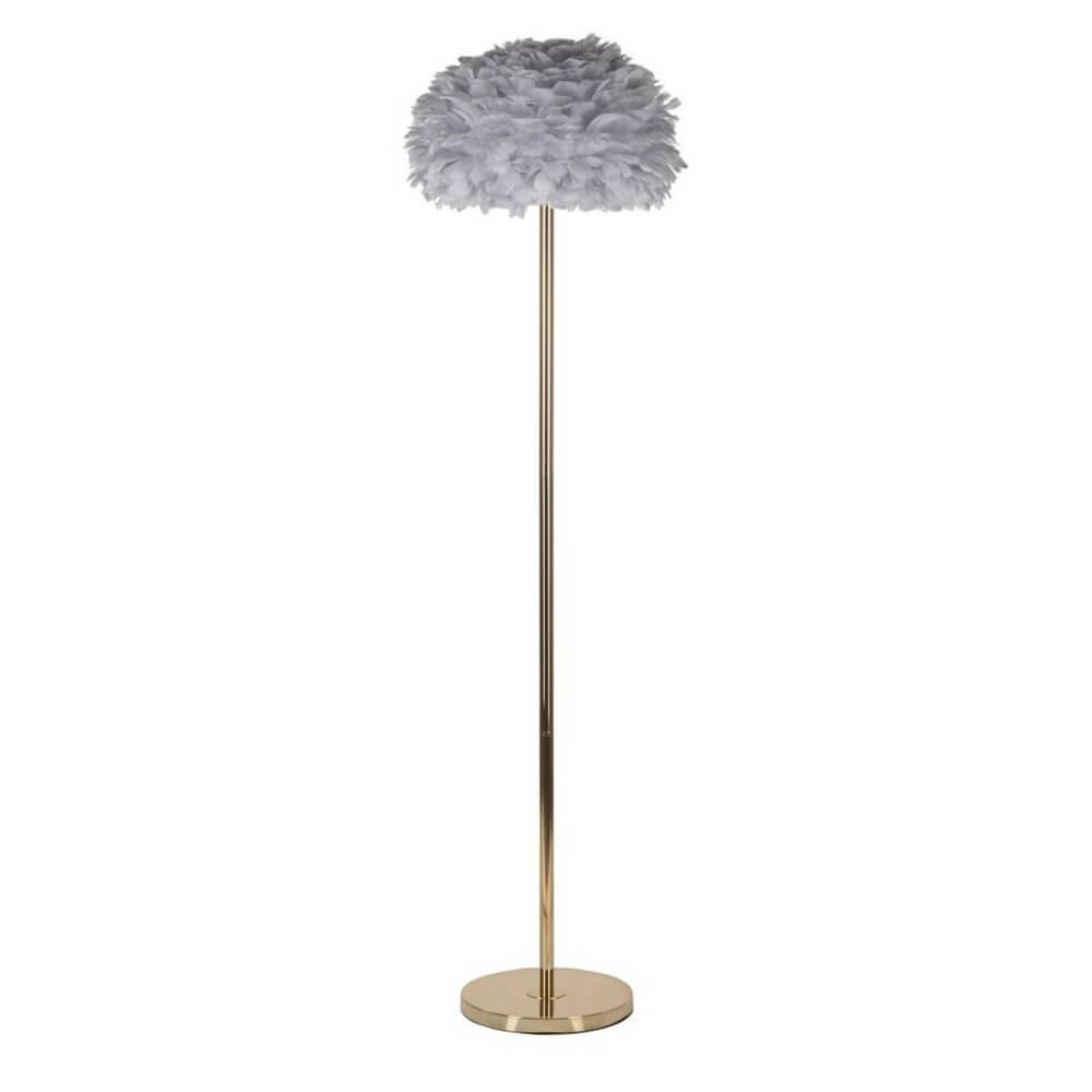 Image of Lampada da Terra Slim Piume Grigia Ø43x170 cm - FEATHERS SLIM