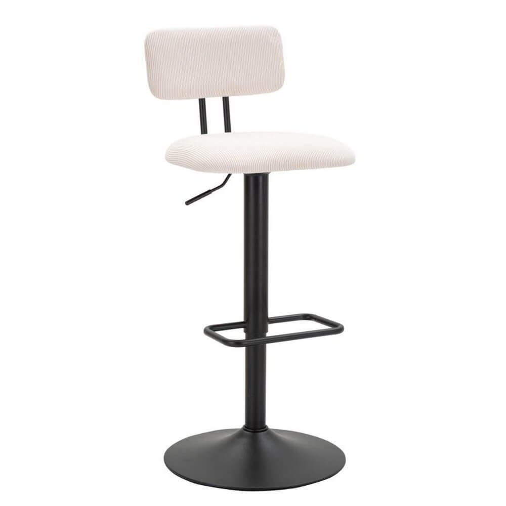 Sgabello Bar Light Bianco cm 41X47,5X85 - 106,5 Seduta 61-83 - LIGHT Colore: Bianco
