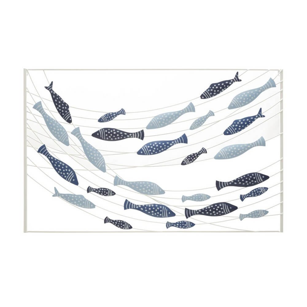 Image of Decorazione Parete Muro Pesci cm 96,5X1,5X61 - PESCI