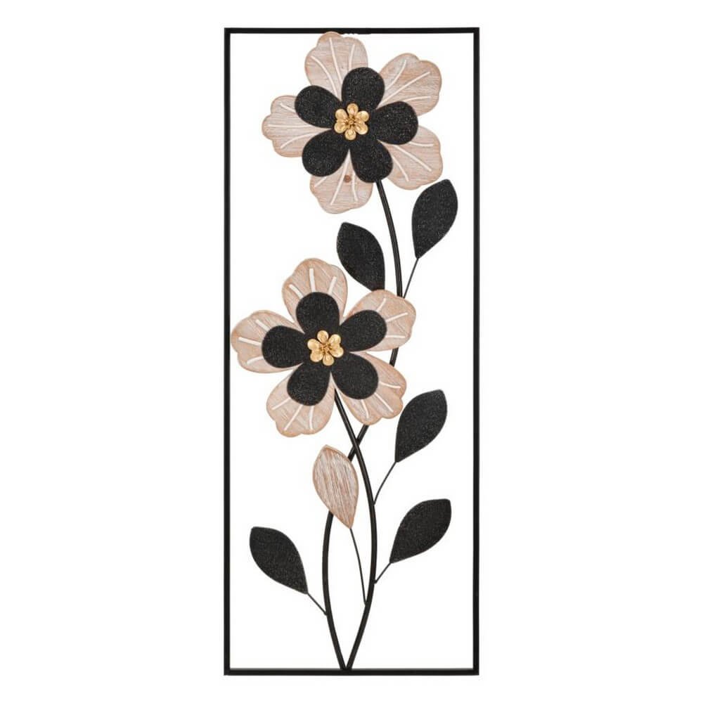 Image of Decorazione Parete Ferro e Legno Rettangolarecm 27X2,5X70 - DIVAKER