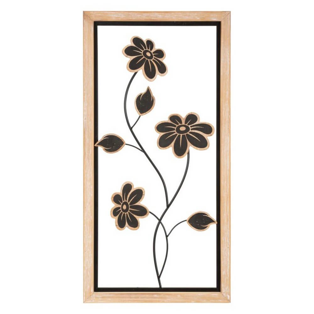 Image of Decorazione Parete Ferro e Legnocm 30X2,5X60 - GIRISH