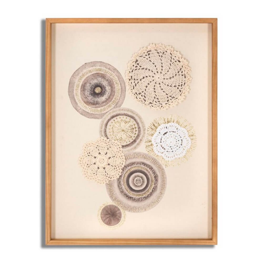 Image of Stampa su Tela Con Inserti cm 45X3,2X60 - CIRCLY