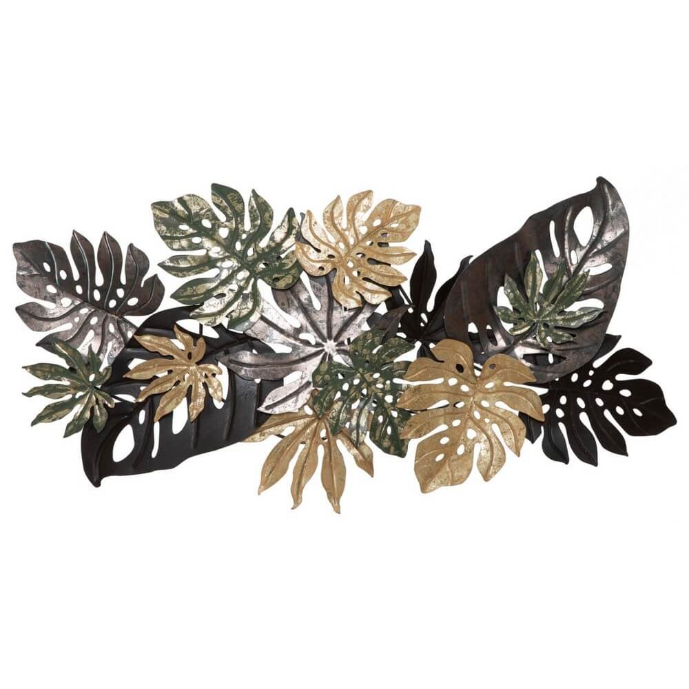 Image of Decorazione parete ferro foglia antique cm 133X10X67 - ANTIQUE LEAF