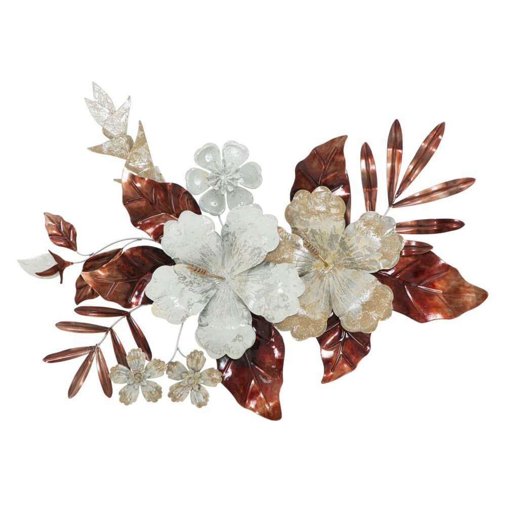 Image of Decorazione parete decorativo ferro bouquet cm 83X8,5X55 - BOUQUET