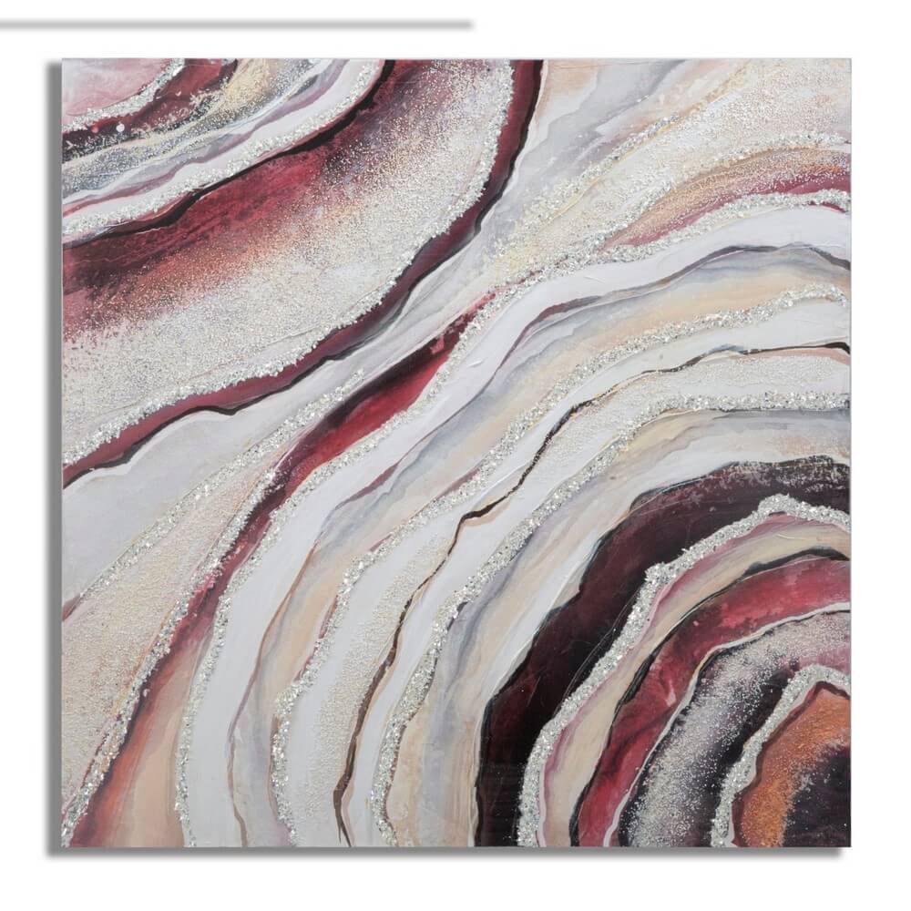 Image of Dipinto su tela rossoy cm 80X2,8X80 - rossoY
