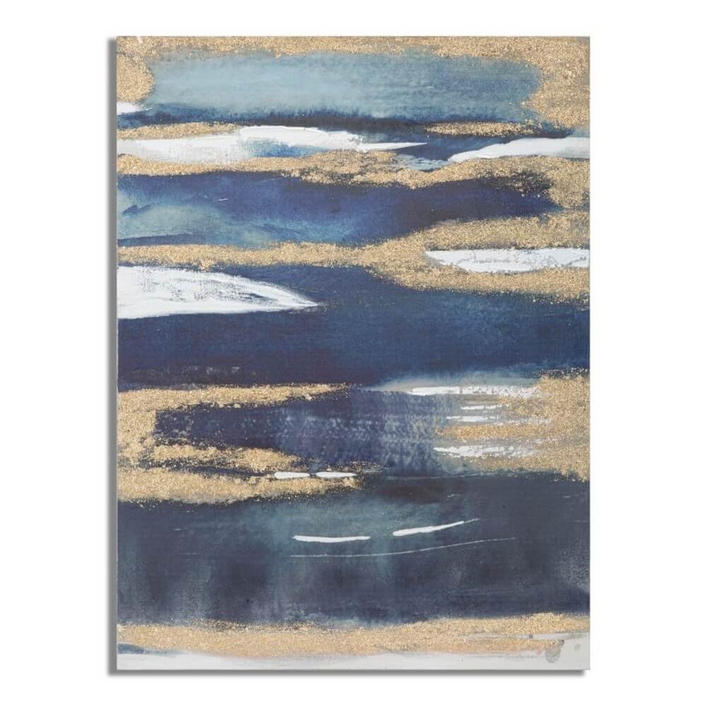 Image of Dipinto su tela dark blu cm 60X2,7X80 - DARKLUE