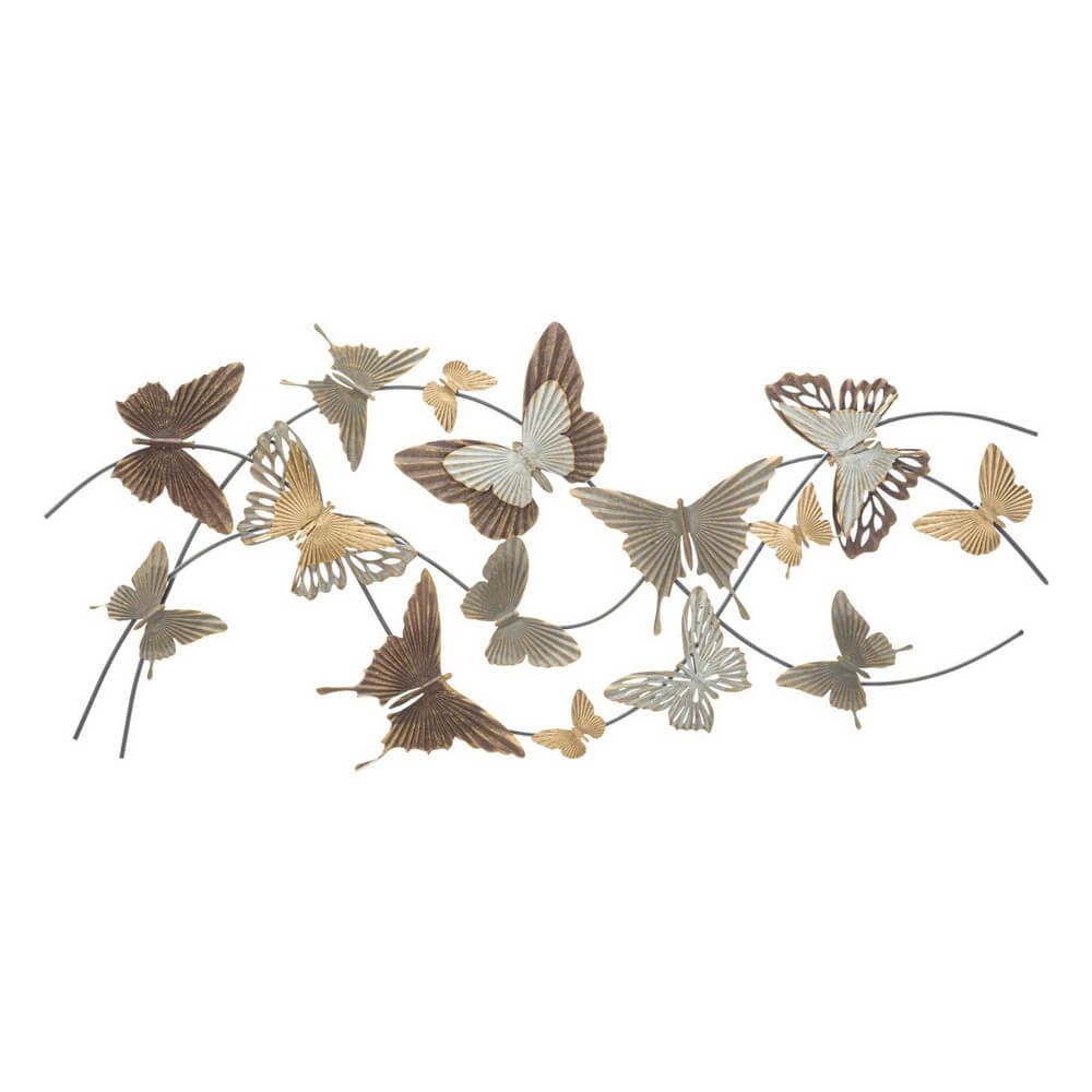 Image of Decorazione parete ferro butterfly smart cm 118X3X52 - BUTTERFLY SMART