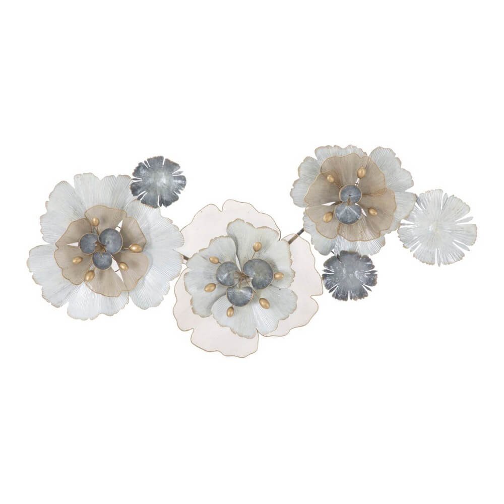 Decorazione parete design ferro flowery cm 116,5X8X58 - FLOWERY