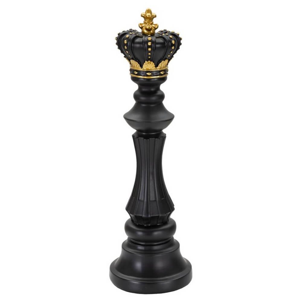 Soprammobile re scacchi grande cm diam. 13X40,5 - CHESS Colore: Nero